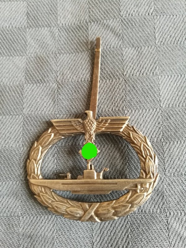 Repro U-Boat War Badge German Kriegsmarine ww2