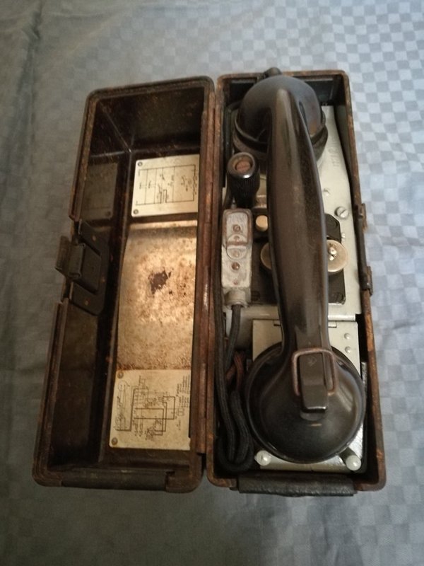 Original Feldtelefon Deutsche Kriegsmarine 2wk