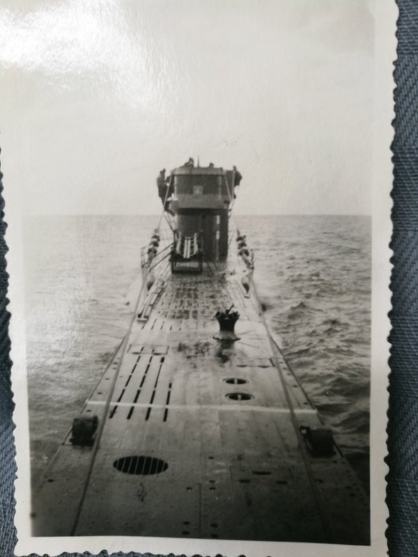 German Kriegsmarine 2 original photos Uboat U 749 ww2