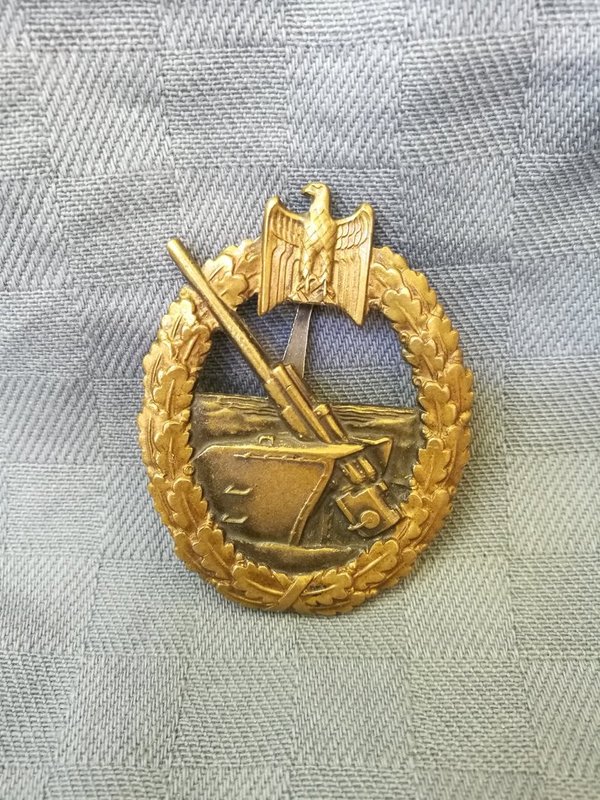 German Kriegsmarine original Naval Artillery Badge ww2