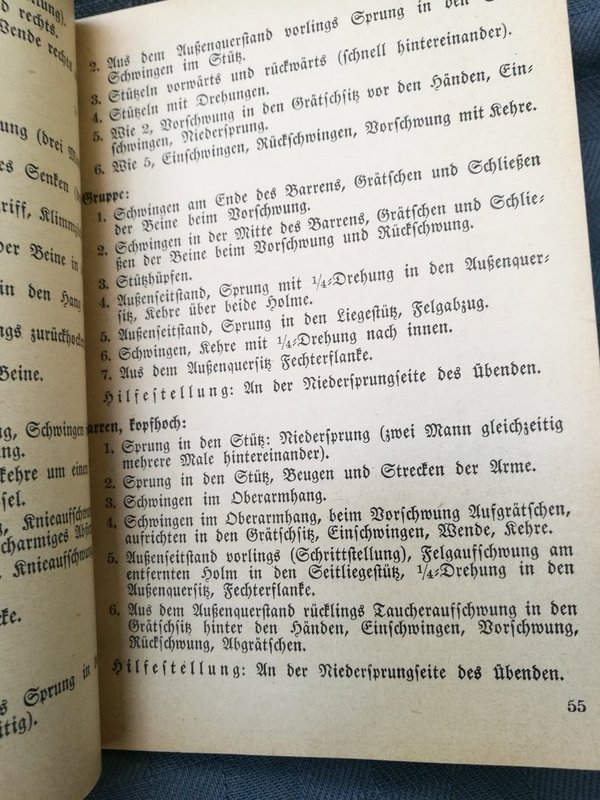 Original Kriegsmarine sport instructions ww2