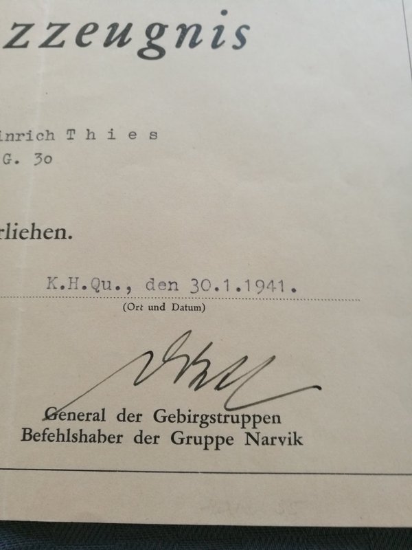 Original certificate of ownership ww2