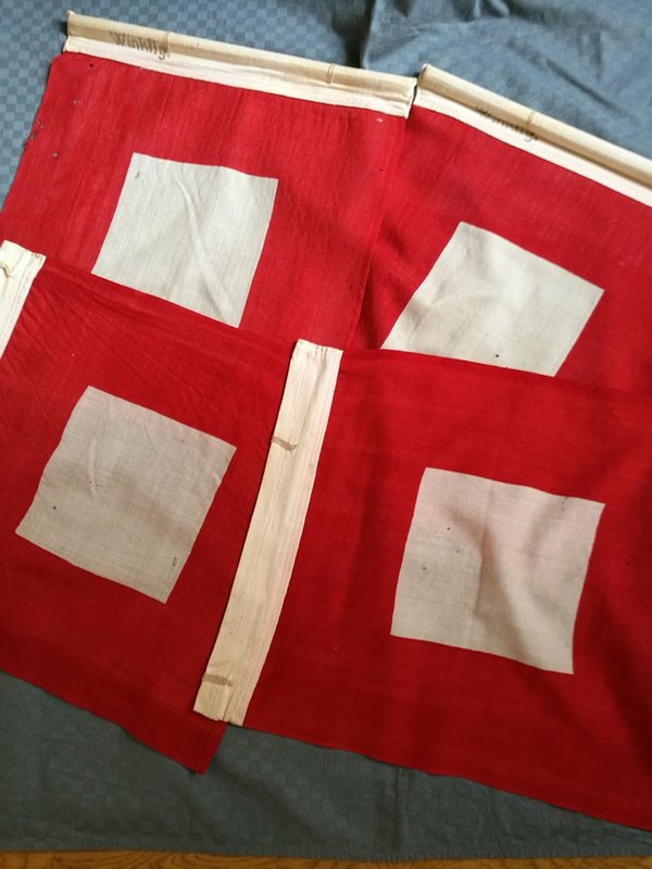 4 original Kriegsmarine semaphore flags ww2