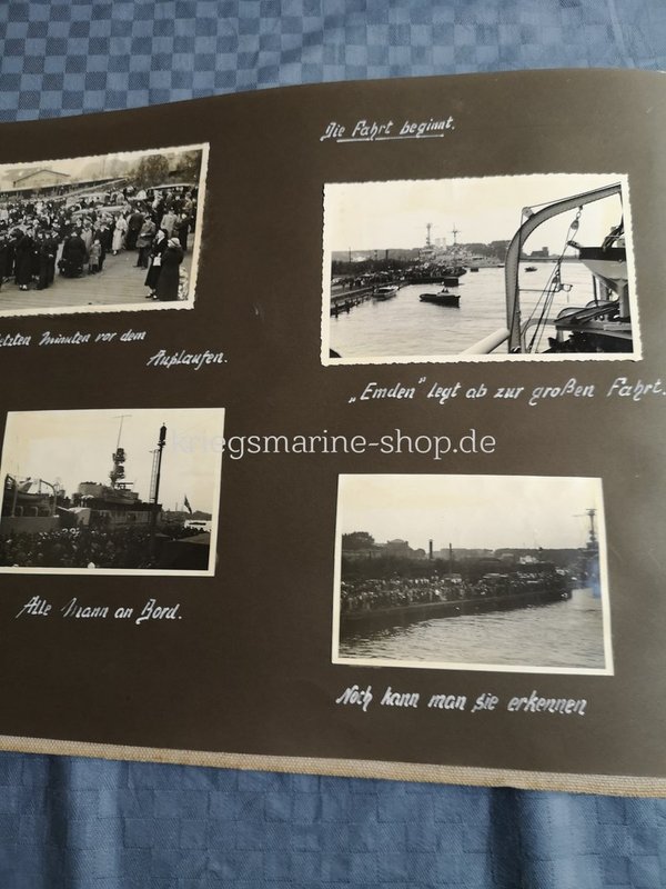 Kriegsmarine photoalbum Kreuzer Emden
