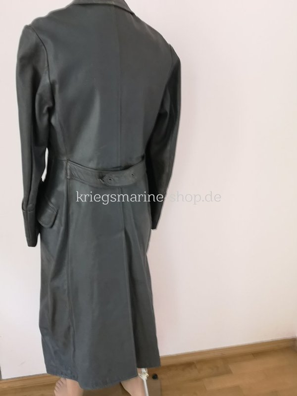 Original Kriegsmarine leather greatcoat officer ww2