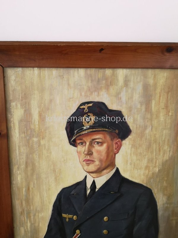 Oil painting Kriegsmarine Lieutenant ww2