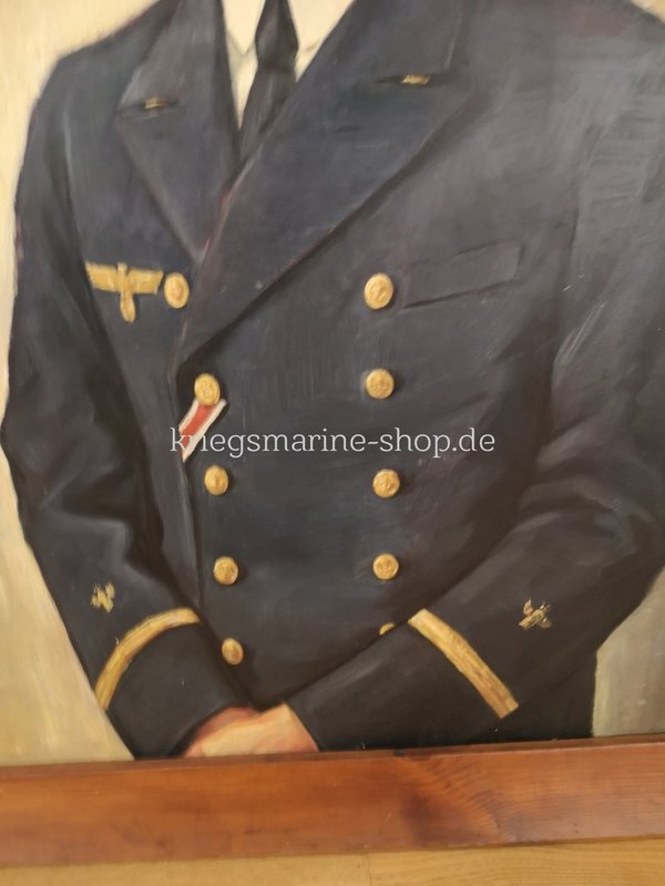 Oil painting Kriegsmarine Lieutenant ww2