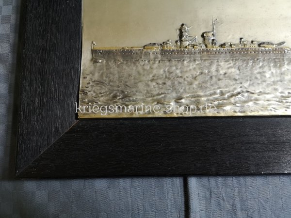 framed relief Kriegsmarine Admiral Scheer ww2