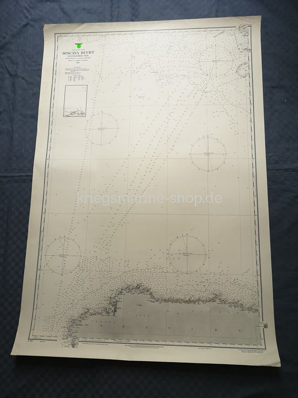 15 nautische Karten Spanische Gewässer kriegsmarine 2wk