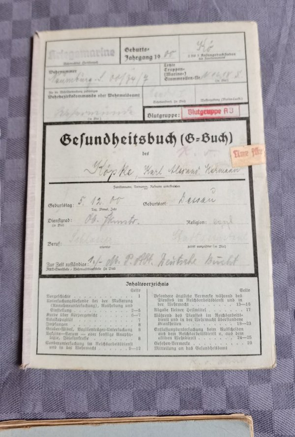 Kriegsmarine documents ww2