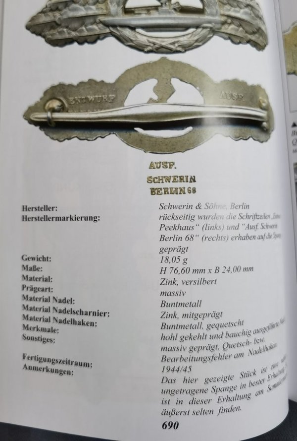 Buch Kriegsabzeichen der Kriegsmarine