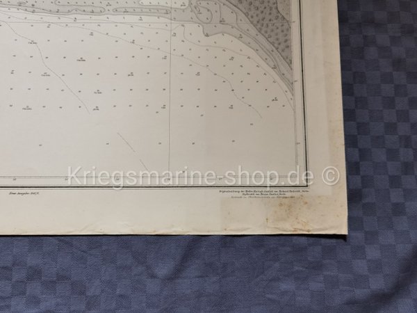 Kriegsmarine nautische Karte Häfen Westküste Portugal 2wk