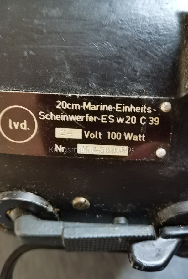 Kriegsmarine Scheinwerfer ESW 20 2wk